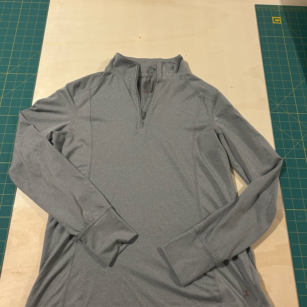 Danskin Heather Gray Quarter-Zip Pullover